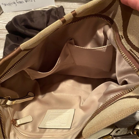 Used in Good Condition Coach Brown and Tan Carly Hobo Purse - Picture 10 of 10